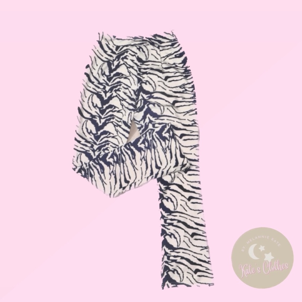 Purple Flared Pants With Zebra (COMPLETELY NEW)